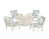 Cottage 5-Piece Deep Seating Set with Fire Pit Table