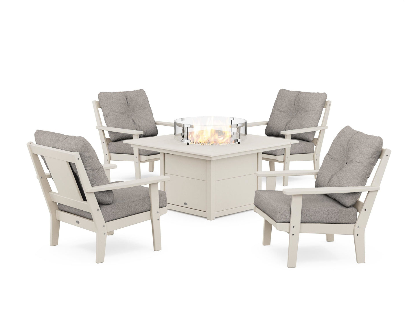 Prairie 5-Piece Deep Seating Set with Fire Pit Table