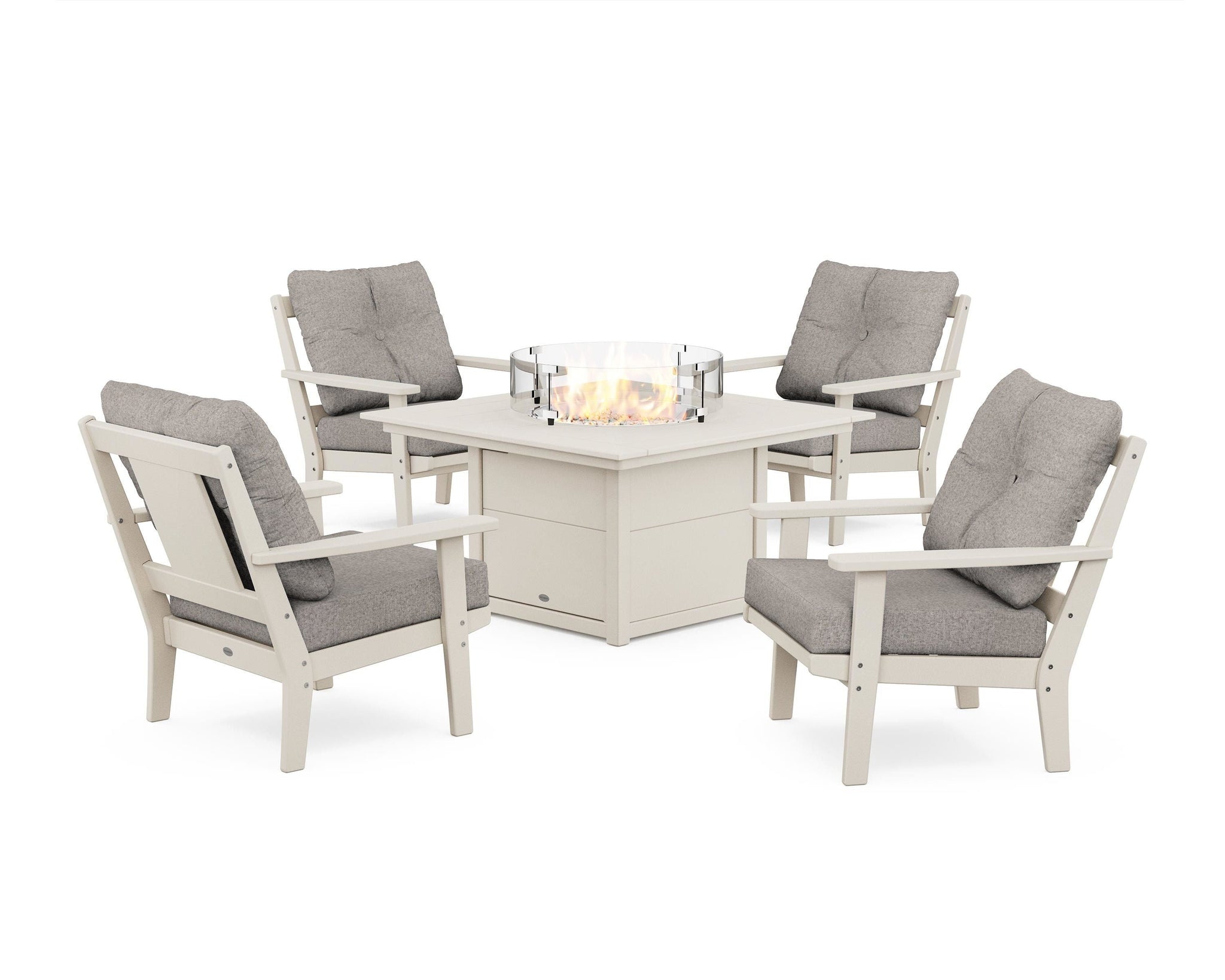 Prairie 5-Piece Deep Seating Set with Fire Pit Table