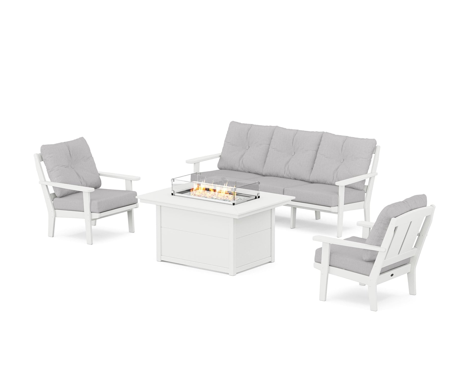 Mission Deep Seating Fire Pit Table Set