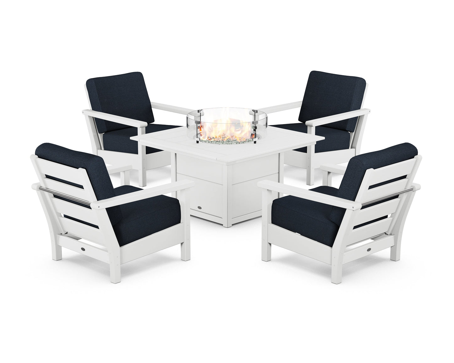 Harbour 5-Piece Conversation Set with Fire Pit Table