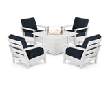 Harbour 5-Piece Conversation Set with Fire Pit Table