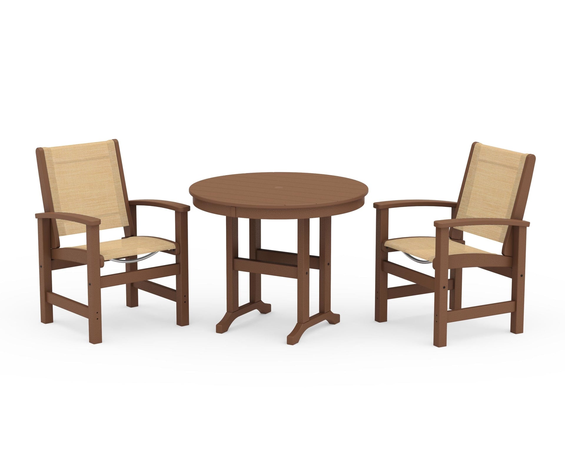 Coastal 3-Piece Round Dining Set