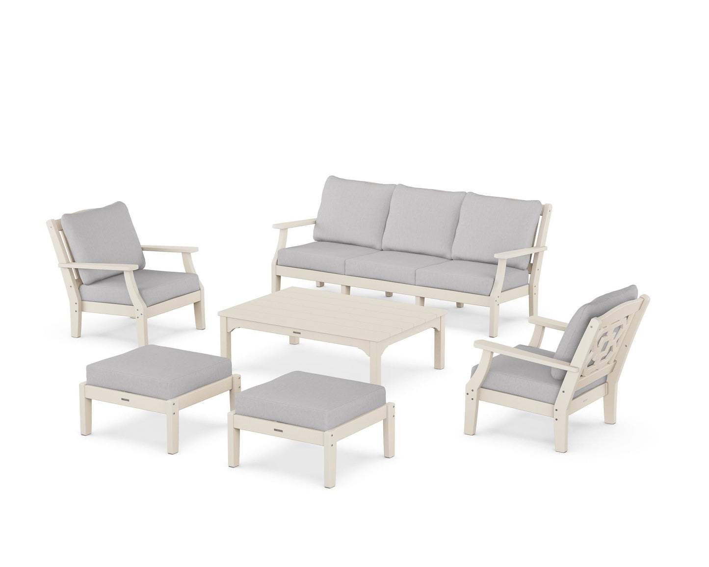 Chinoiserie 6-Piece Lounge Sofa Set