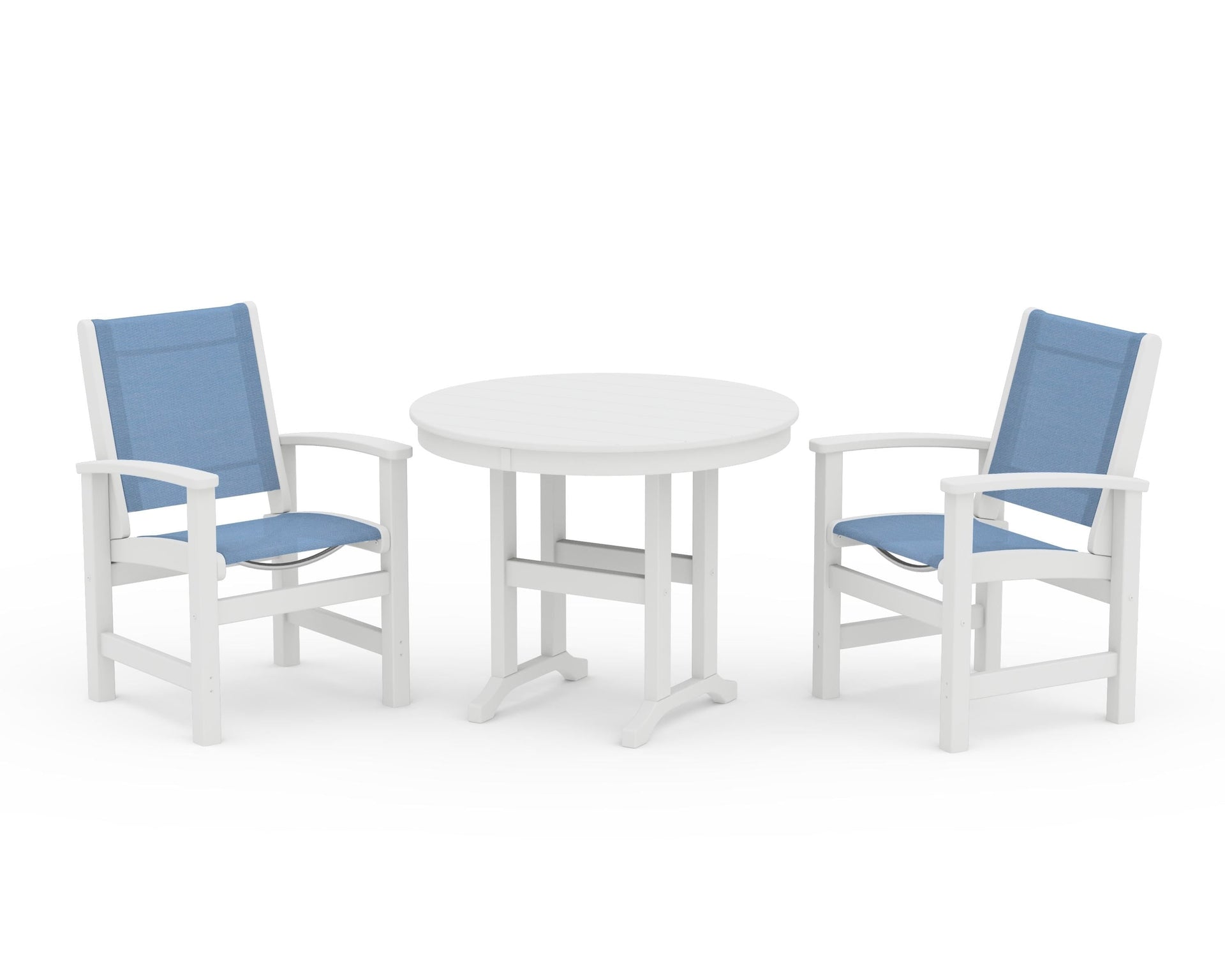 Coastal 3-Piece Round Dining Set