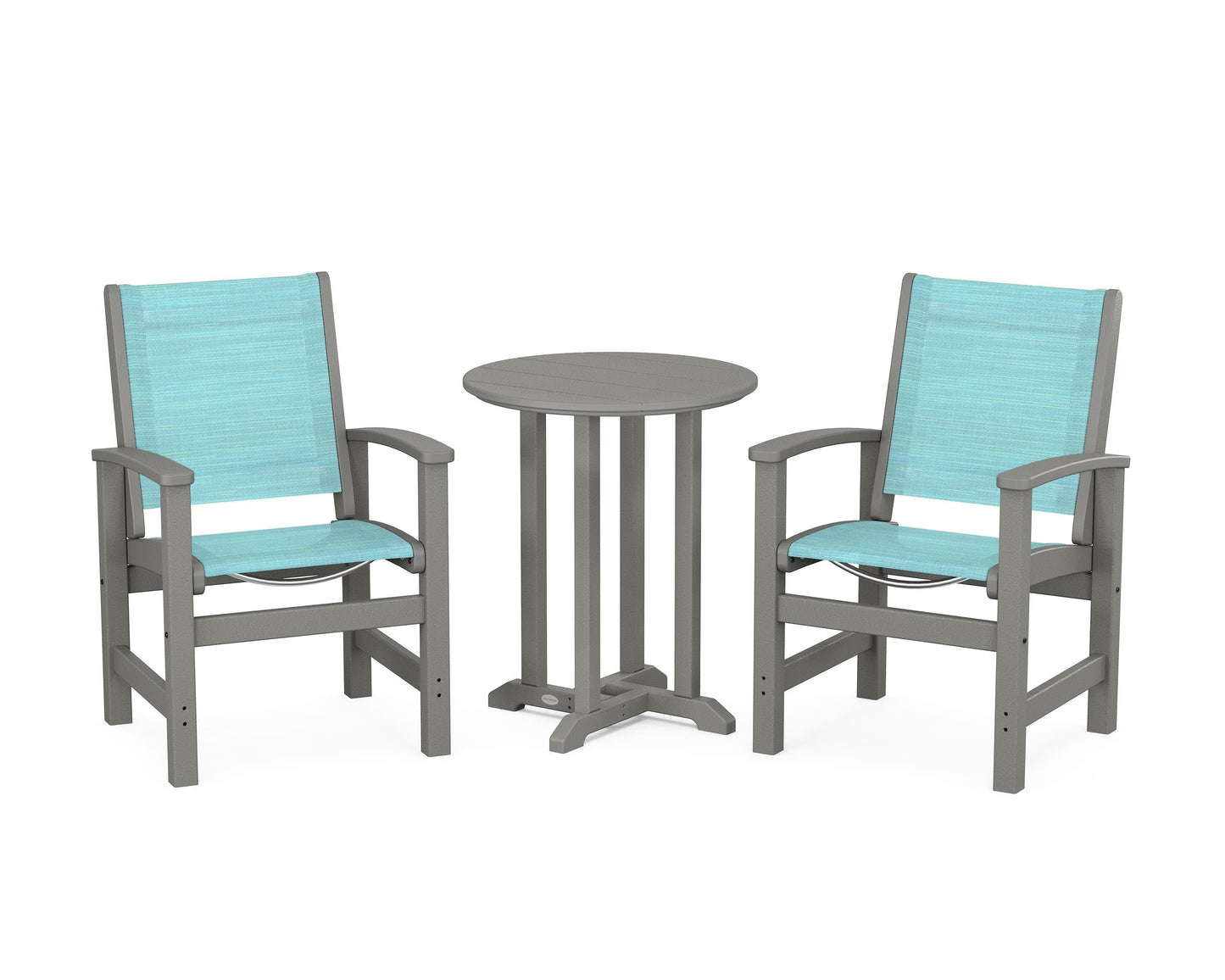 Coastal 3-Piece Round Bistro Dining Set