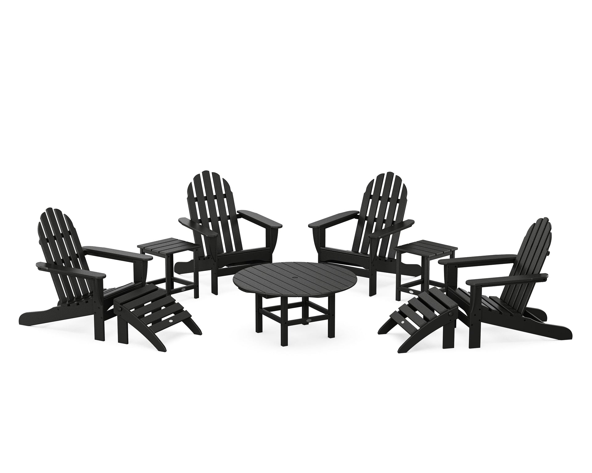 Classic Adirondack Chair 9-Piece Conversation Set