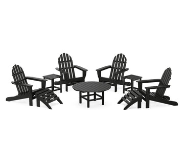 Classic Adirondack Chair 9-Piece Conversation Set