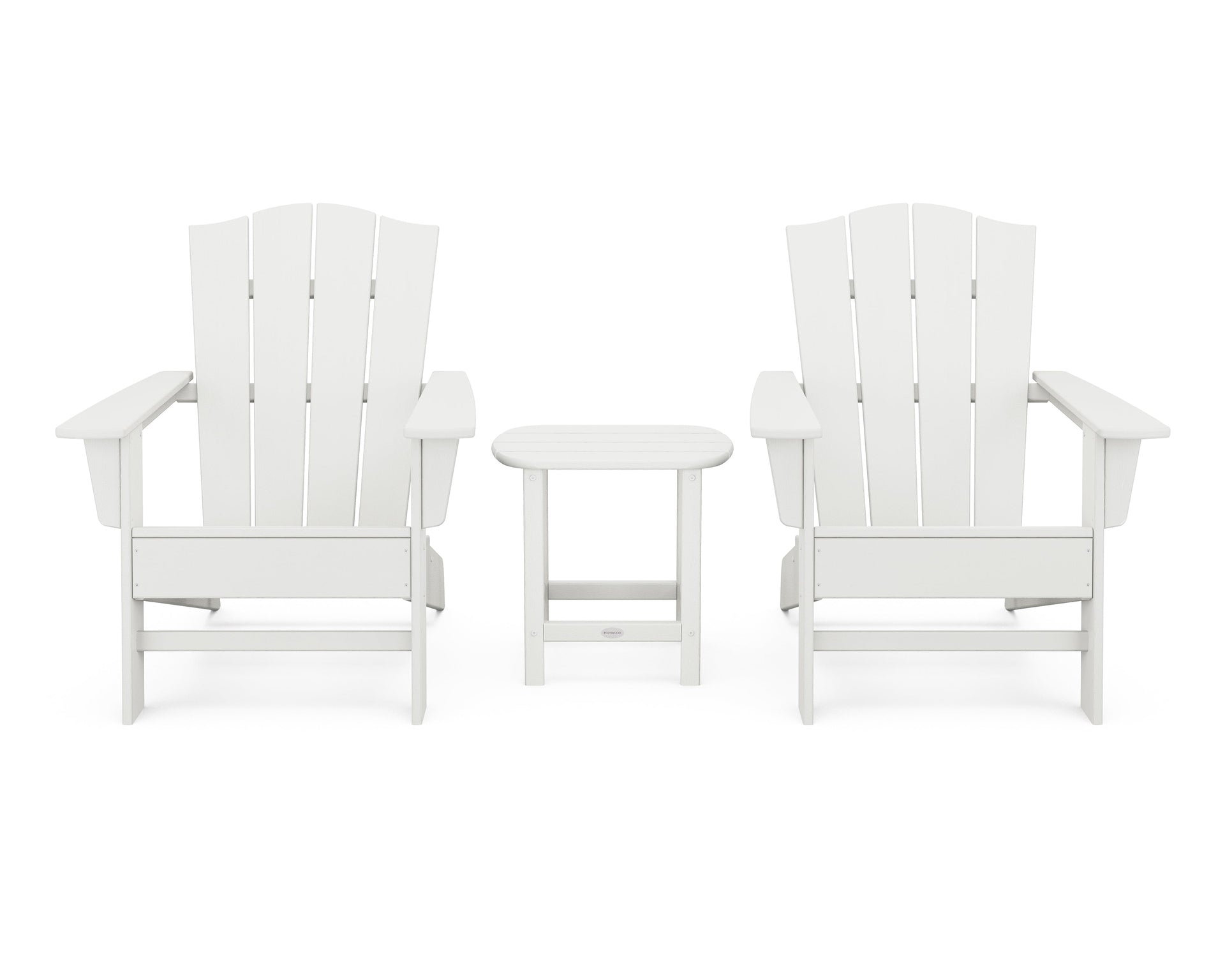 Wave 3-Piece Adirondack Chair Set with The Crest Chairs