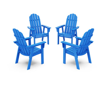 Vineyard 4-Piece Curveback Upright Adirondack Conversation Set