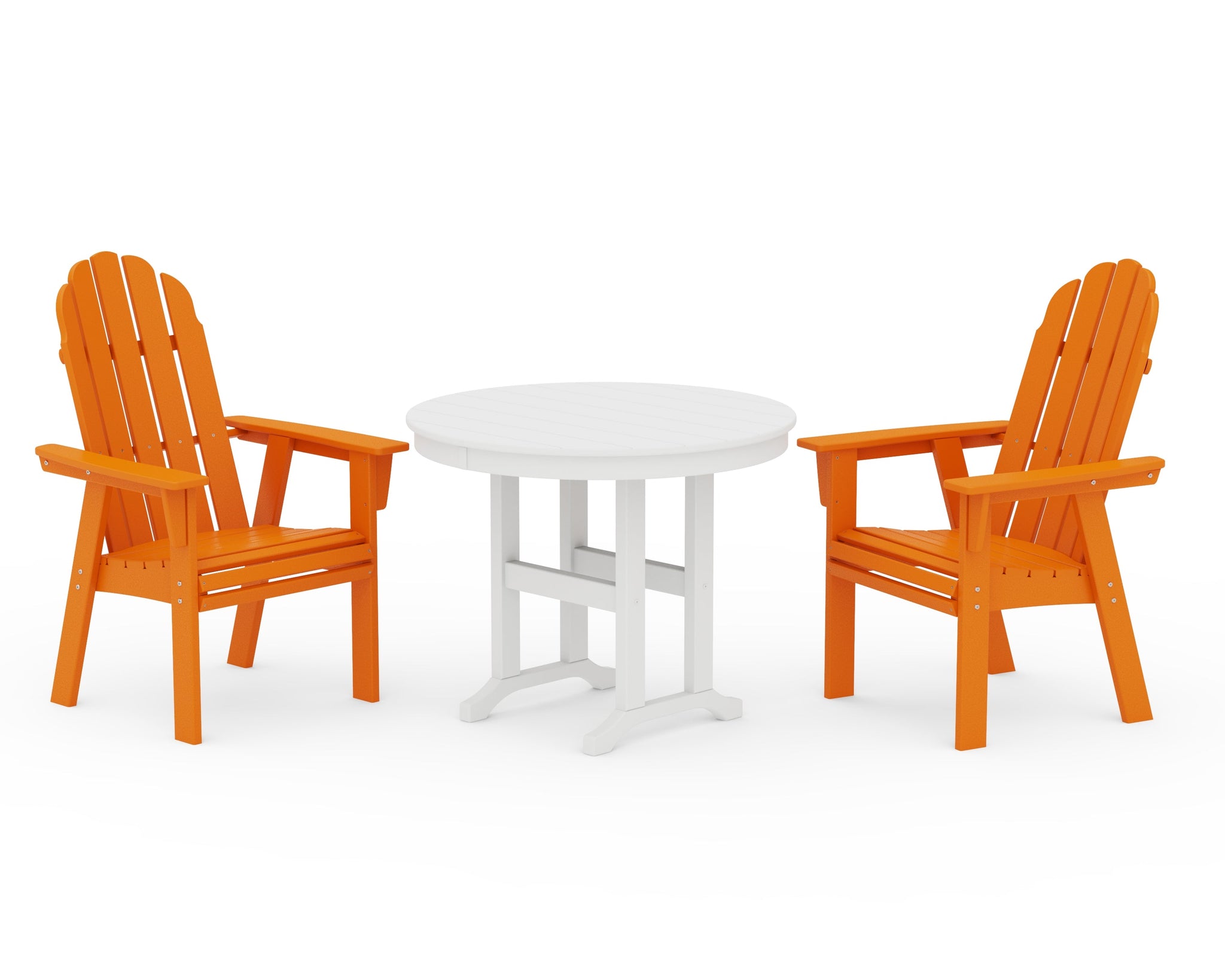 Vineyard Adirondack 3-Piece Round Dining Set