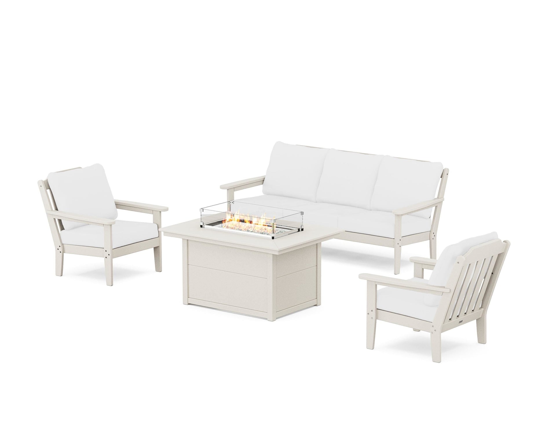 Cottage Deep Seating Fire Pit Table Set
