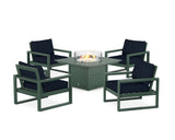 EDGE Sectional 5-Piece Deep Seating Set with Fire Pit Table