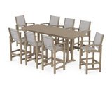 Coastal 9-Piece Bar Set with Trestle Legs