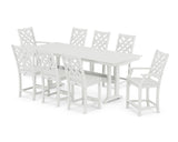 Wovendale 9-Piece Farmhouse Counter Set with Trestle Legs