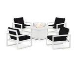 EDGE Sectional 5-Piece Deep Seating Set with Fire Pit Table