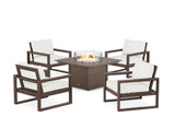EDGE Sectional 5-Piece Deep Seating Set with Fire Pit Table