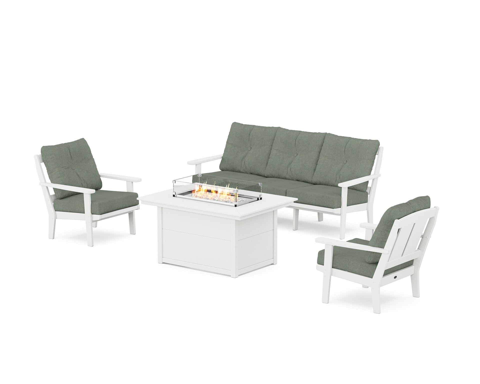 Mission Deep Seating Fire Pit Table Set