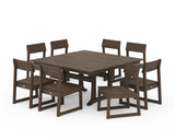 EDGE 9-Piece Farmhouse Trestle Dining Set