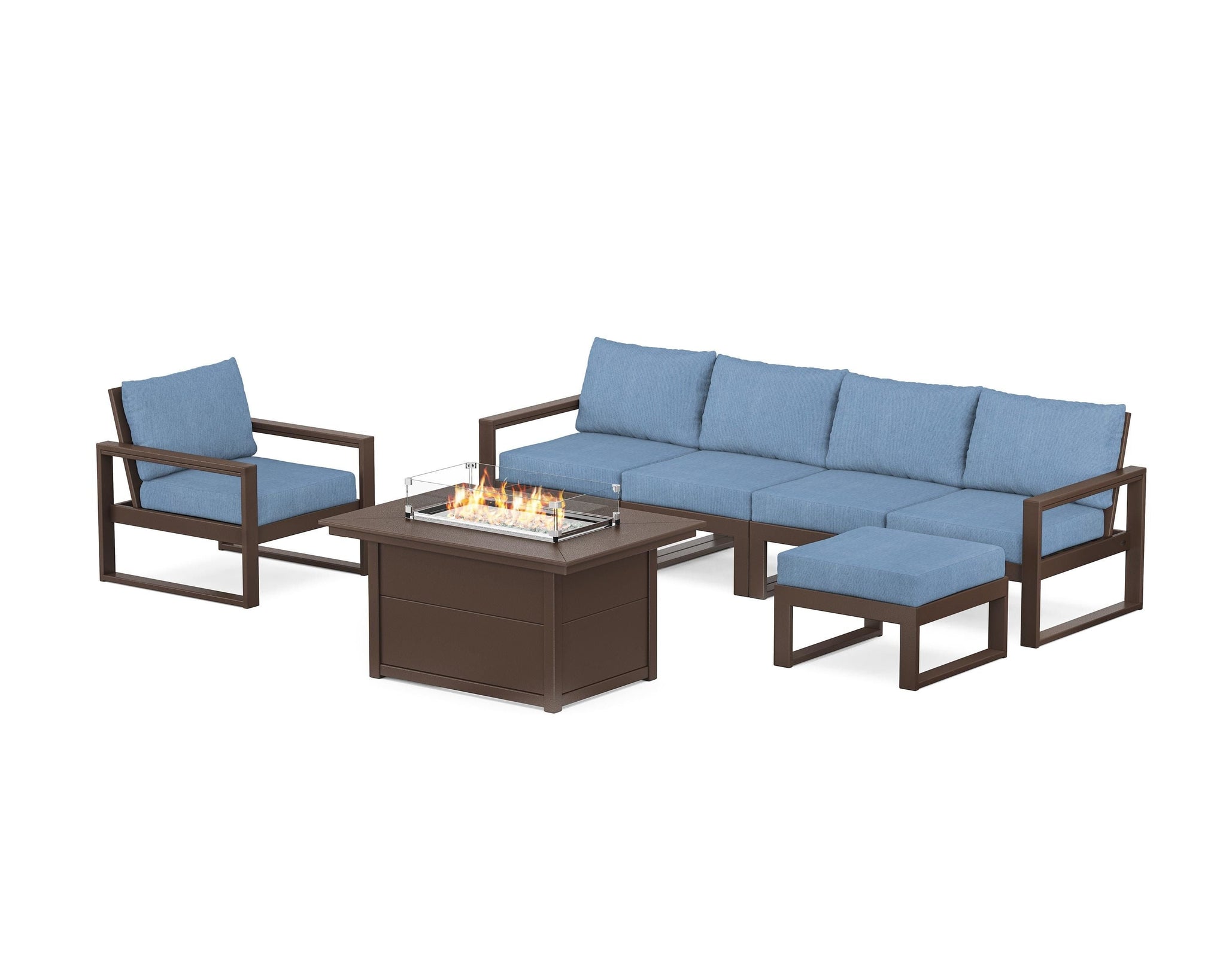 EDGE Sectional Lounge and Fire Pit Set