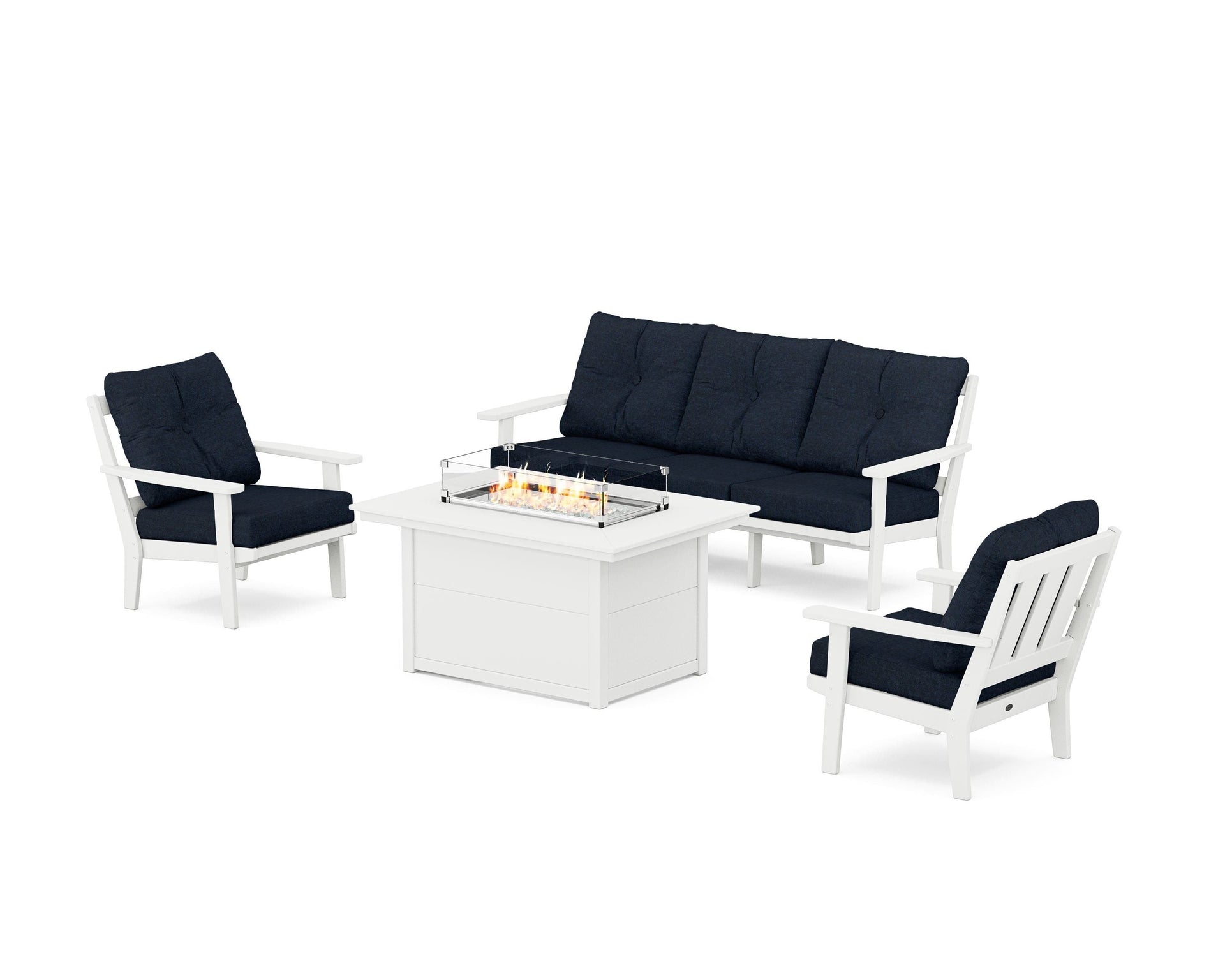 Oxford Deep Seating Fire Pit Table Set
