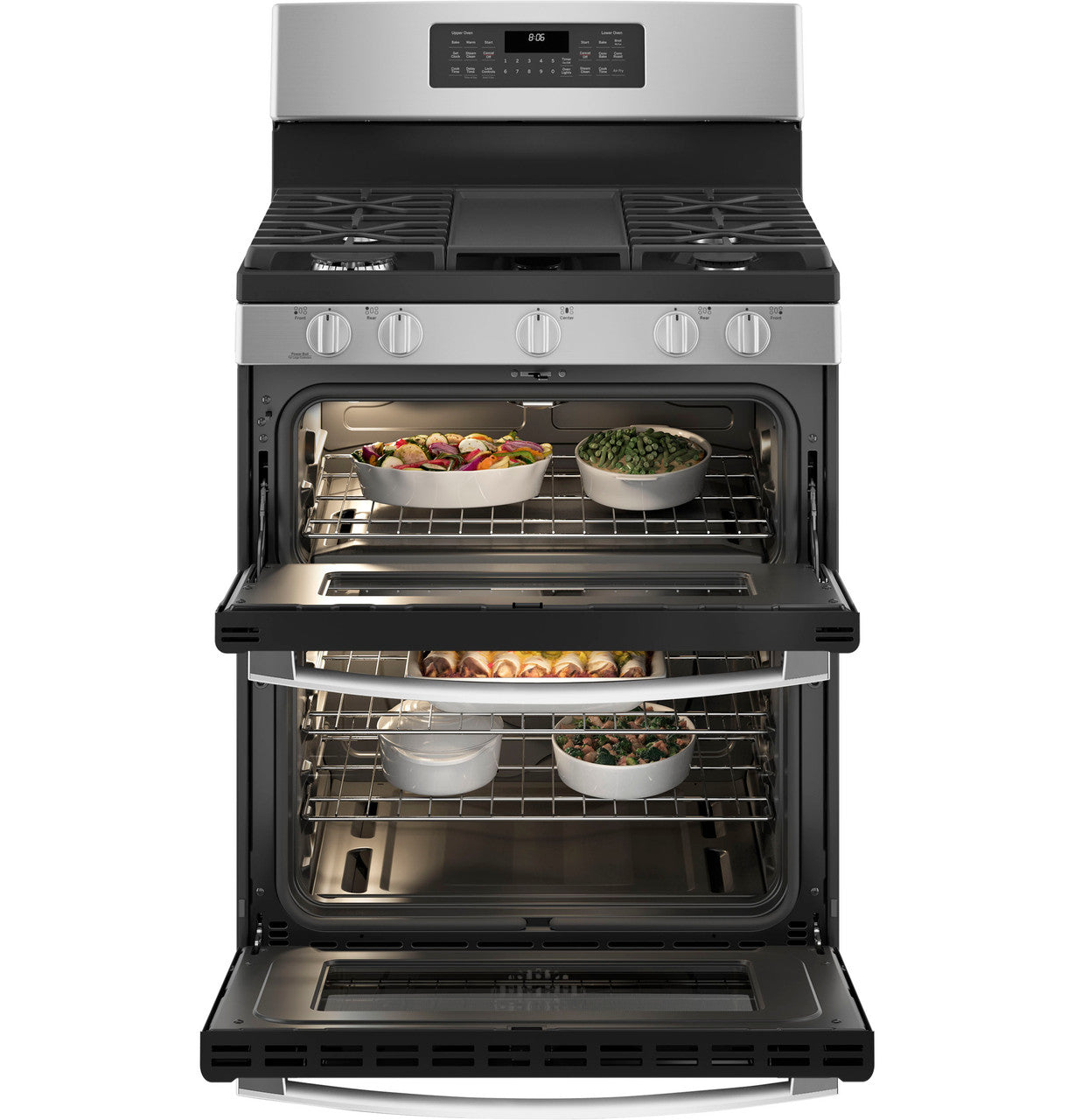 GE 30" Free-Standing Gas Double Oven Convection Range