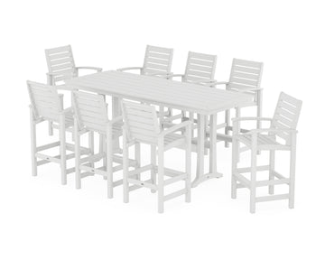 Signature 9-Piece Bar Set with Trestle Legs