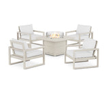 EDGE Sectional 5-Piece Deep Seating Set with Fire Pit Table