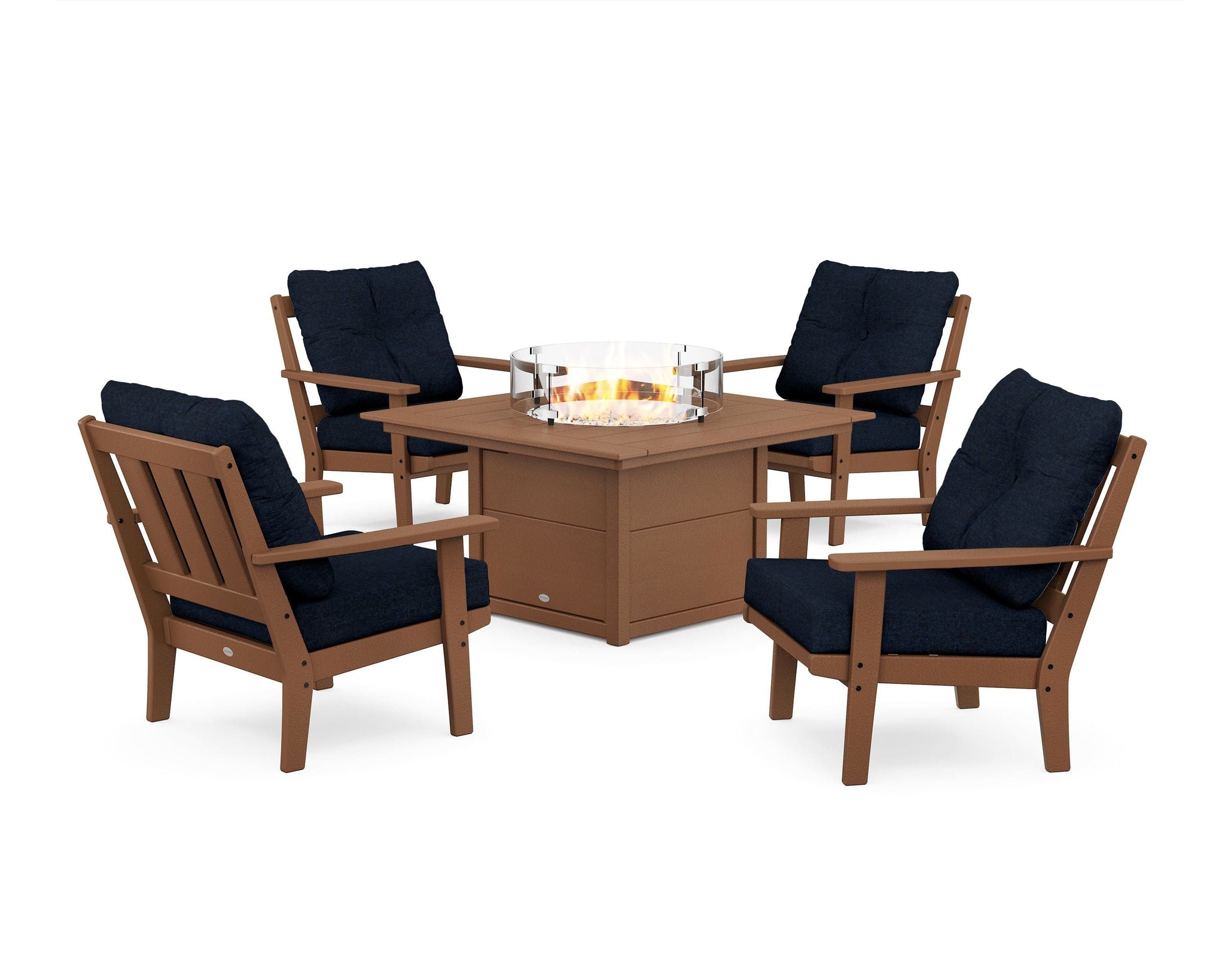 Oxford 5-Piece Deep Seating Set with Fire Pit Table
