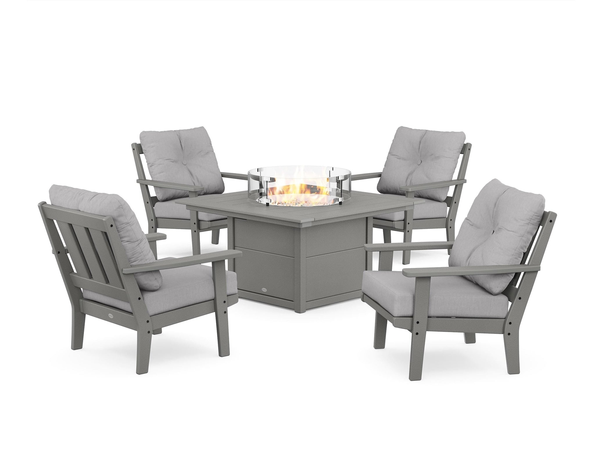 Oxford 5-Piece Deep Seating Set with Fire Pit Table