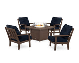 Oxford 5-Piece Deep Seating Set with Fire Pit Table