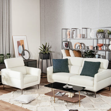 Costway Modern Sofa Set Adjustable Headrest 26731598 New