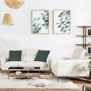 Costway Modern Sofa Set Adjustable Headrest 26731598 New