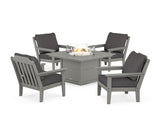 Cottage 5-Piece Deep Seating Set with Fire Pit Table