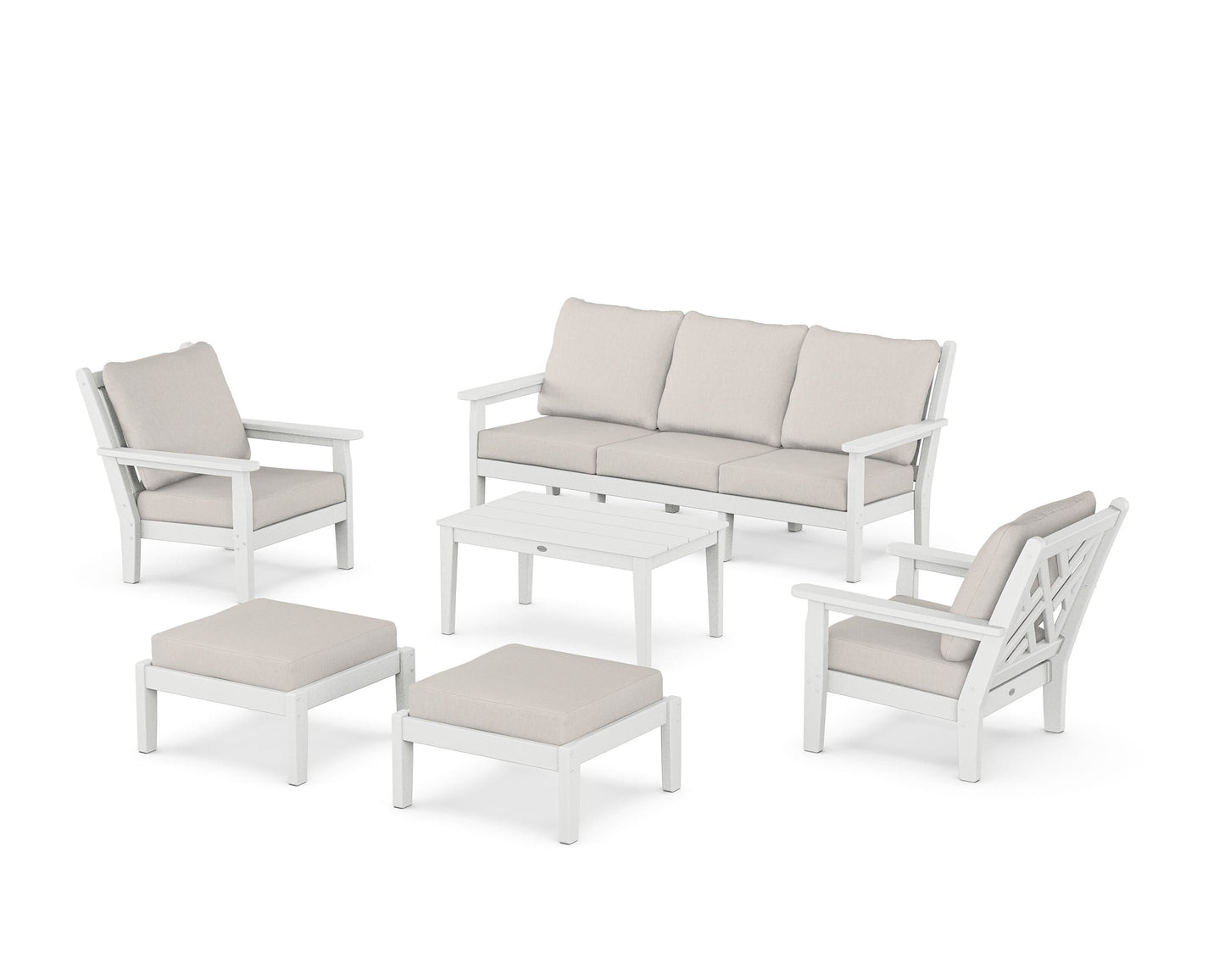 Chippendale 6-Piece Lounge Sofa Set