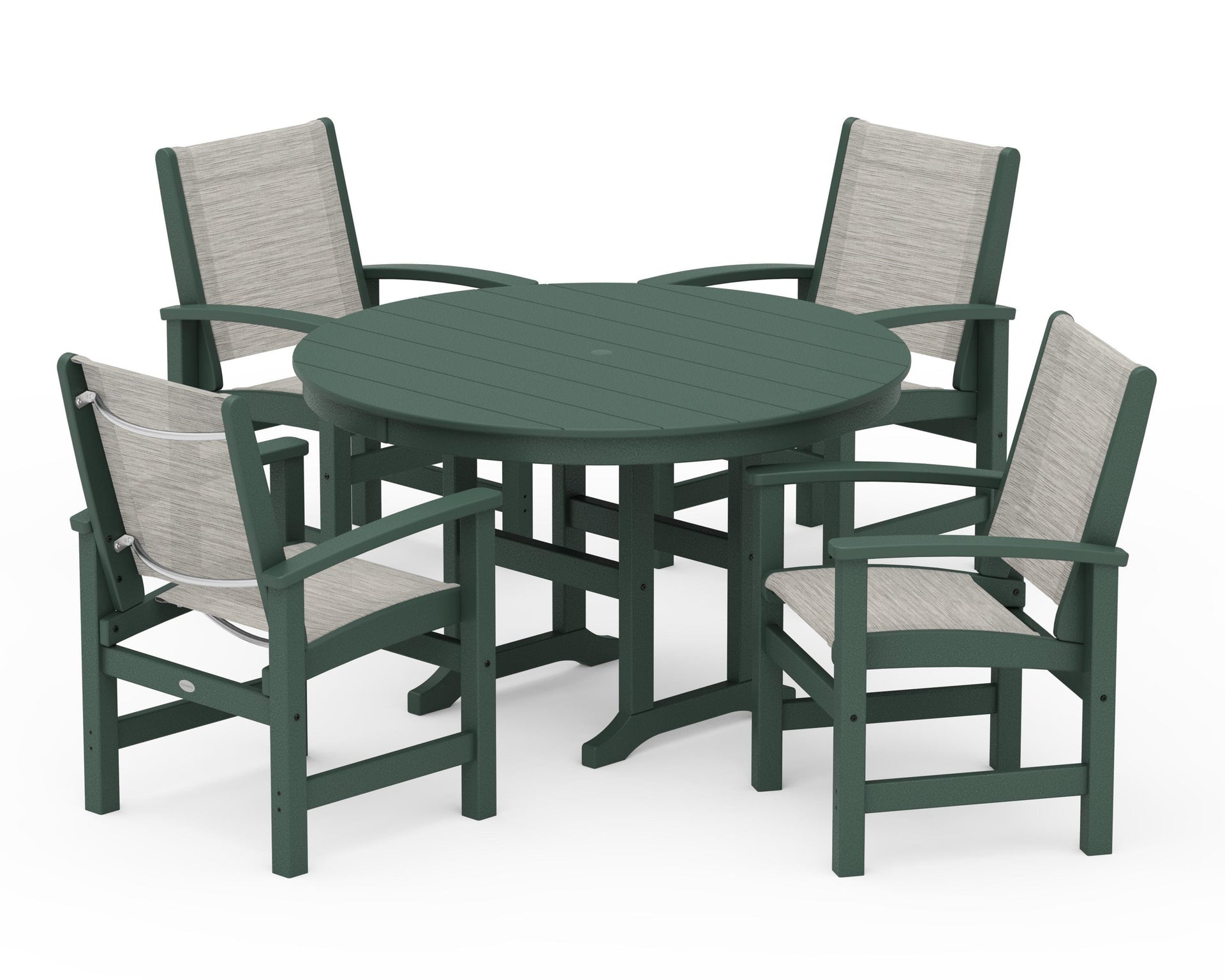 Coastal 5-Piece Round Farmhouse Dining Set