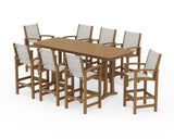 Coastal 9-Piece Bar Set with Trestle Legs