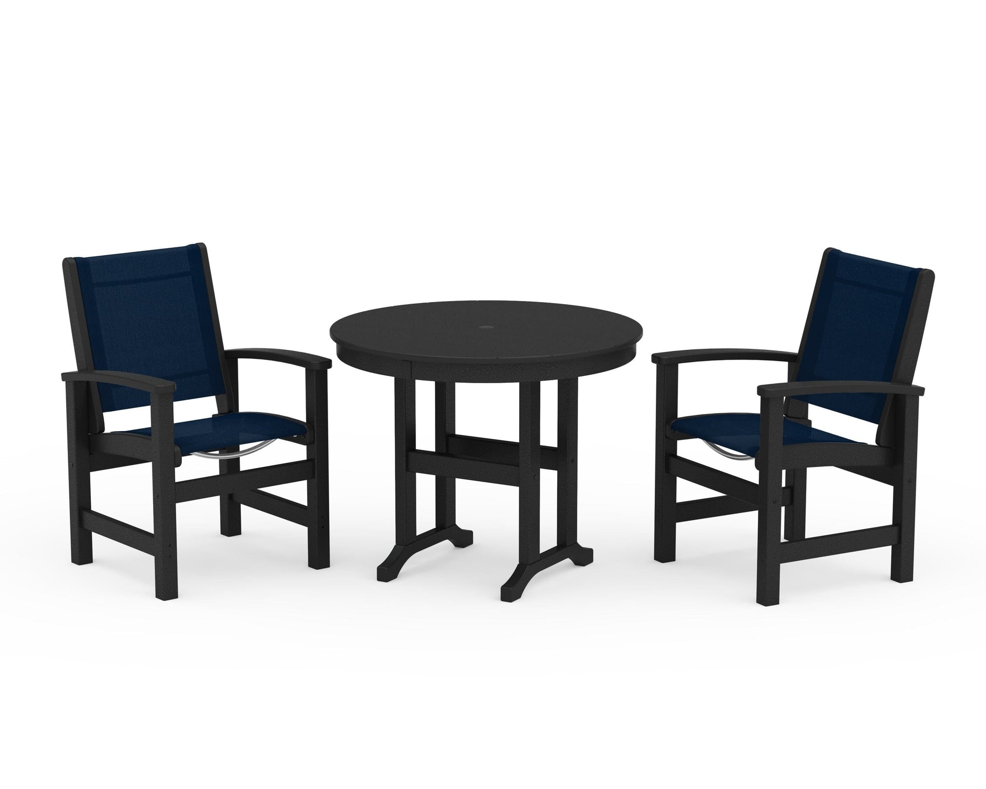 Coastal 3-Piece Round Dining Set