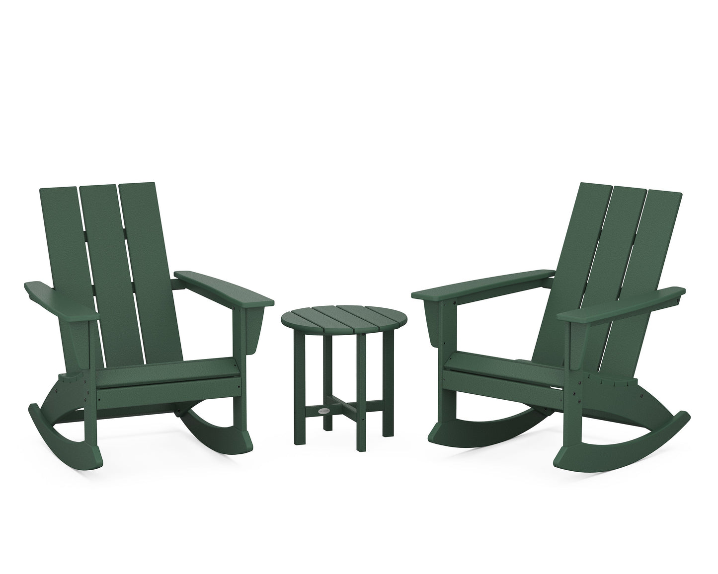Modern 3-Piece Adirondack Rocking Chair Set