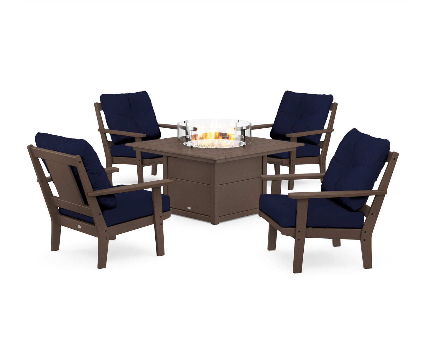Prairie 5-Piece Deep Seating Set with Fire Pit Table
