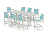 Coastal 9-Piece Bar Set with Trestle Legs