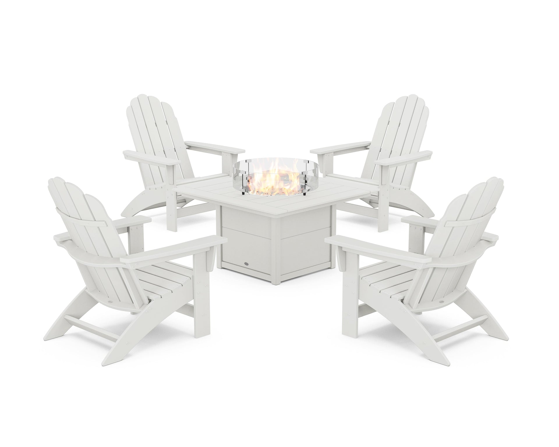 5-Piece Vineyard Grand Adirondack Conversation Set with Fire Pit Table