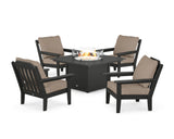 Cottage 5-Piece Deep Seating Set with Fire Pit Table