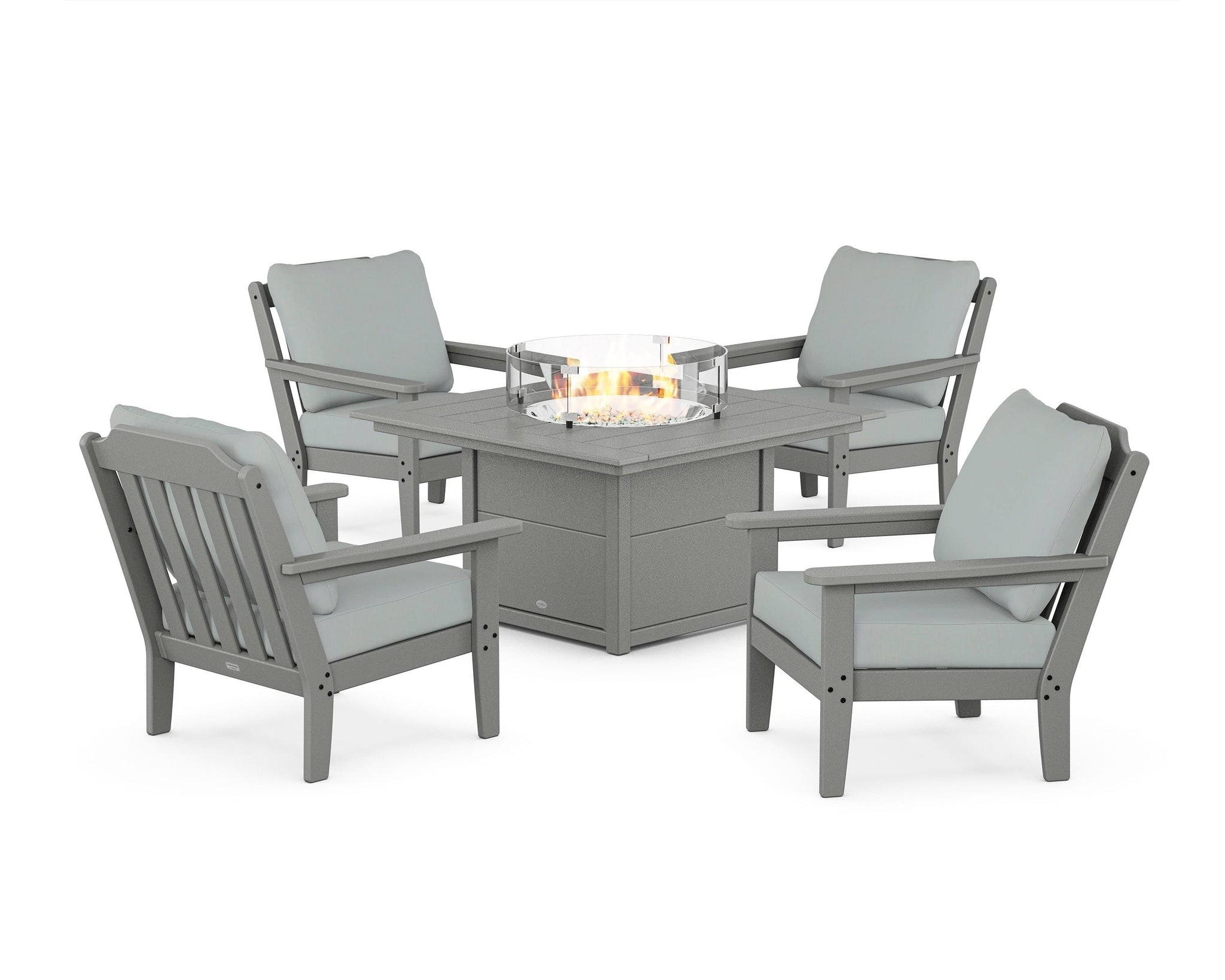 Cottage 5-Piece Deep Seating Set with Fire Pit Table