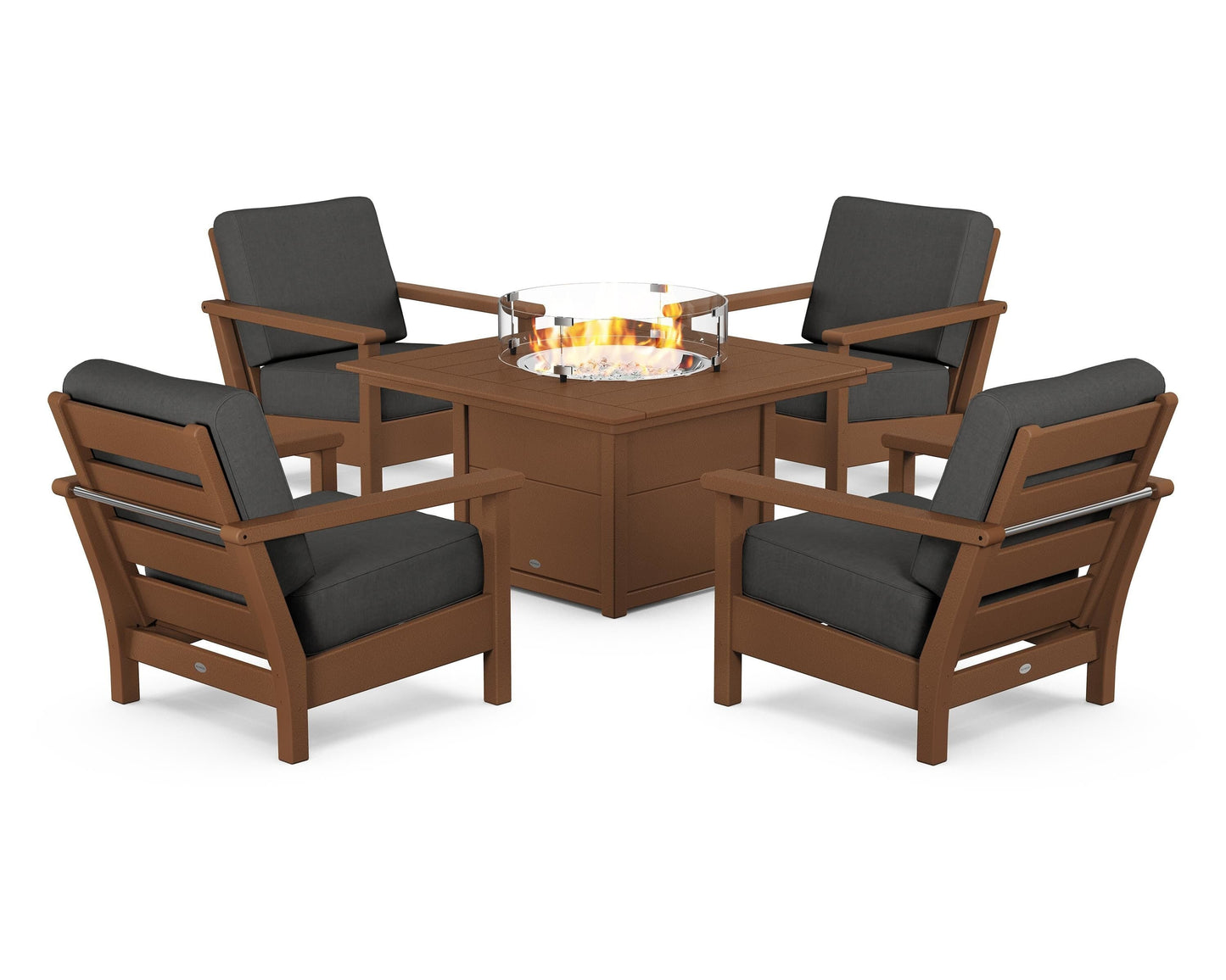 Harbour 5-Piece Conversation Set with Fire Pit Table