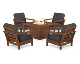 Harbour 5-Piece Conversation Set with Fire Pit Table