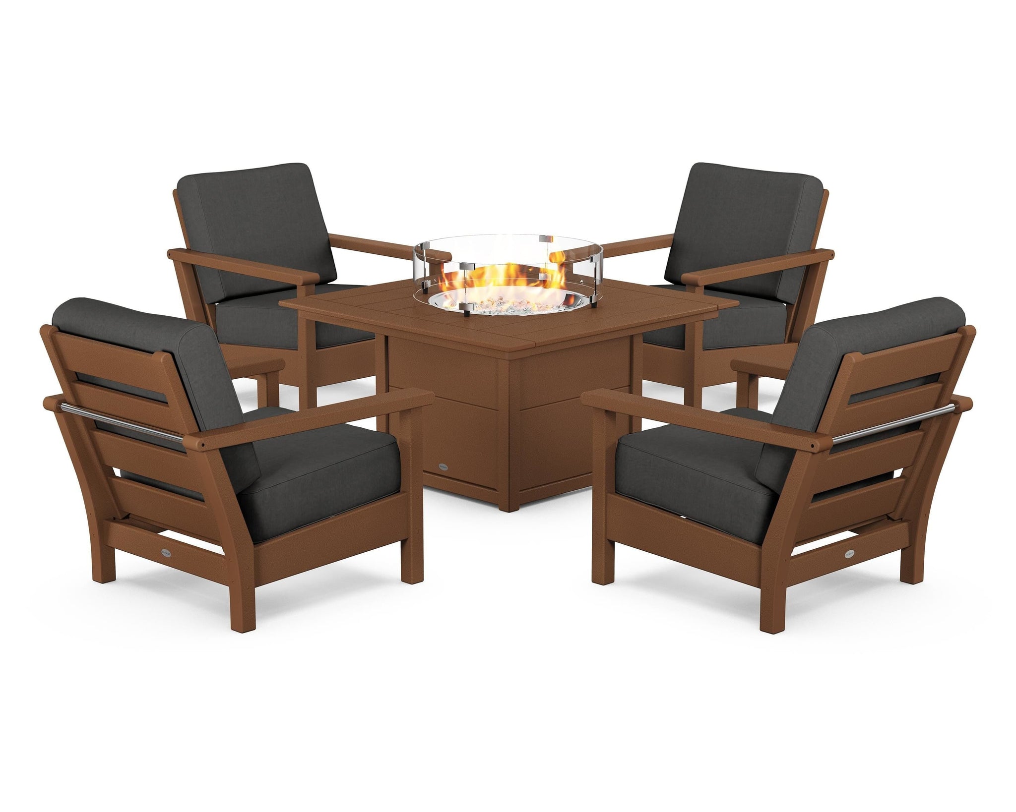 Harbour 5-Piece Conversation Set with Fire Pit Table
