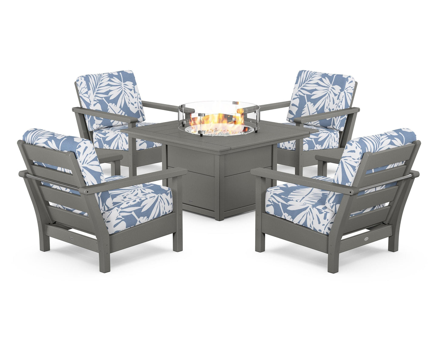 Harbour 5-Piece Conversation Set with Fire Pit Table
