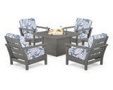 Harbour 5-Piece Conversation Set with Fire Pit Table