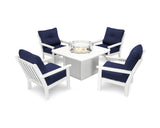 Vineyard 5-Piece Conversation Set with Fire Pit Table